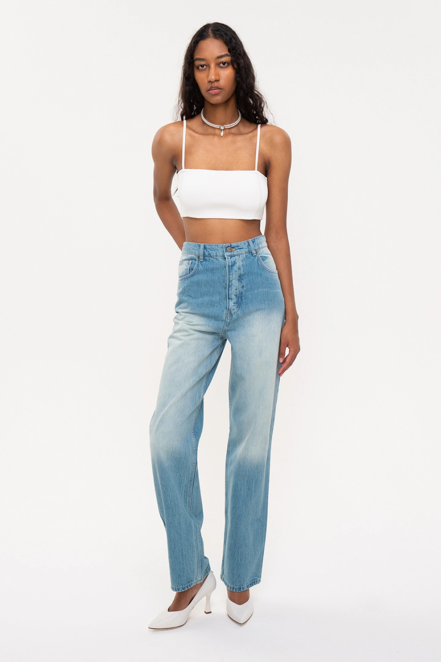 Джинсы с потёртостями