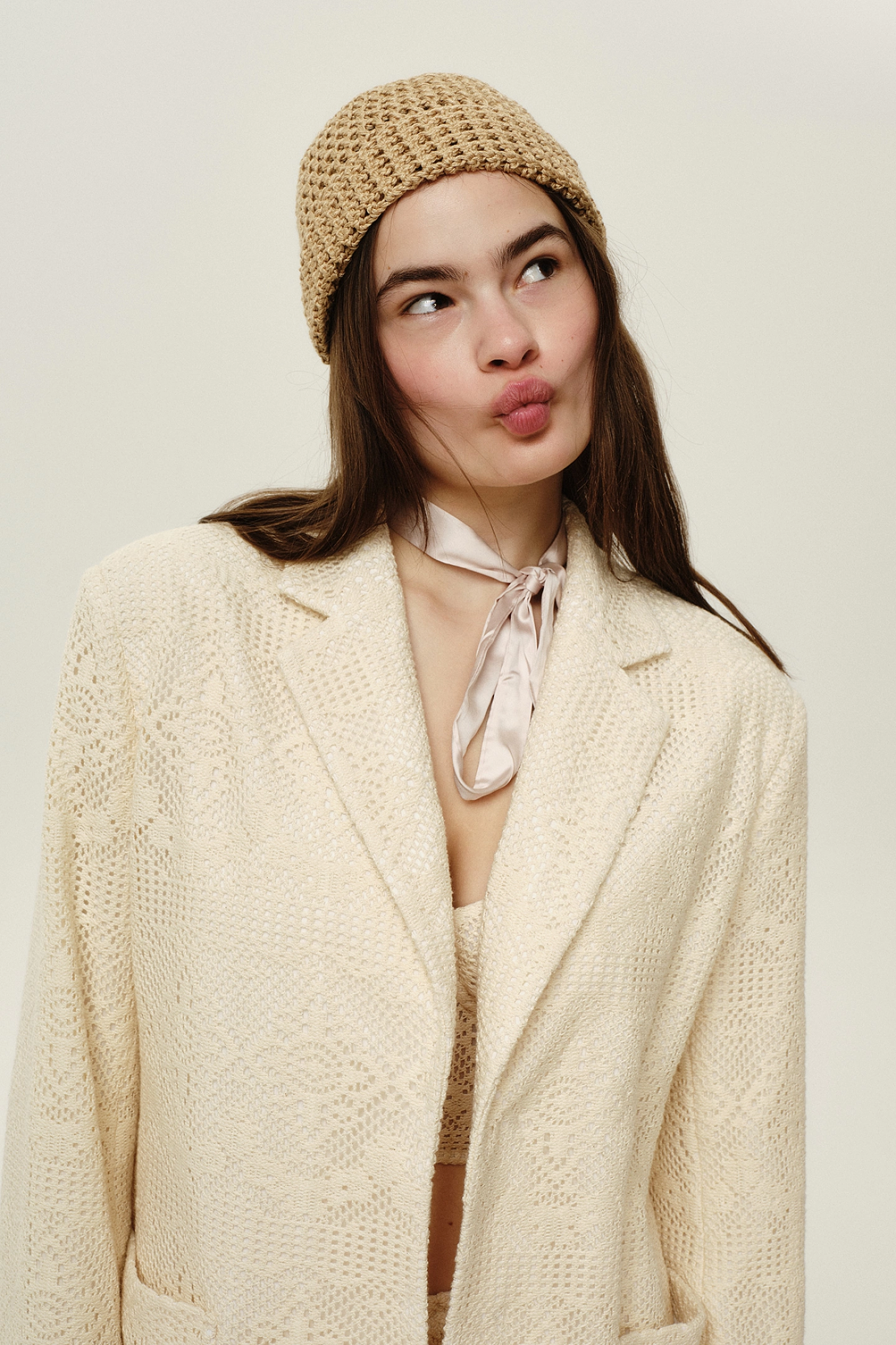 Комплект "Кроше" из жакета и шорт