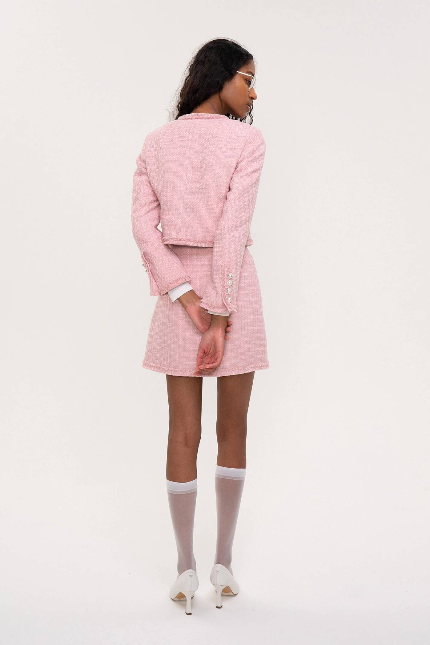 Жакет из твида и юбка-мини из твида