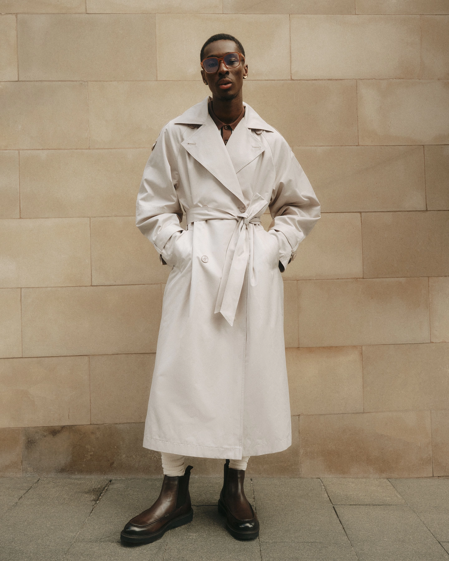 Тренч оверсайз с широким рукавом