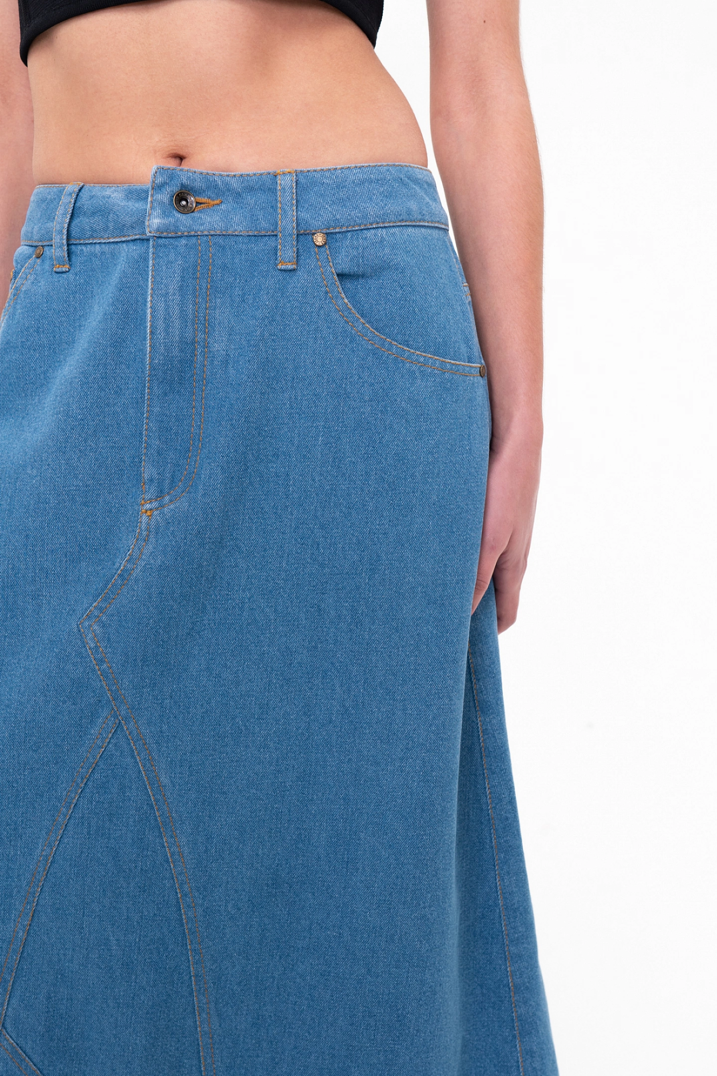 Юбка макси джинсовая