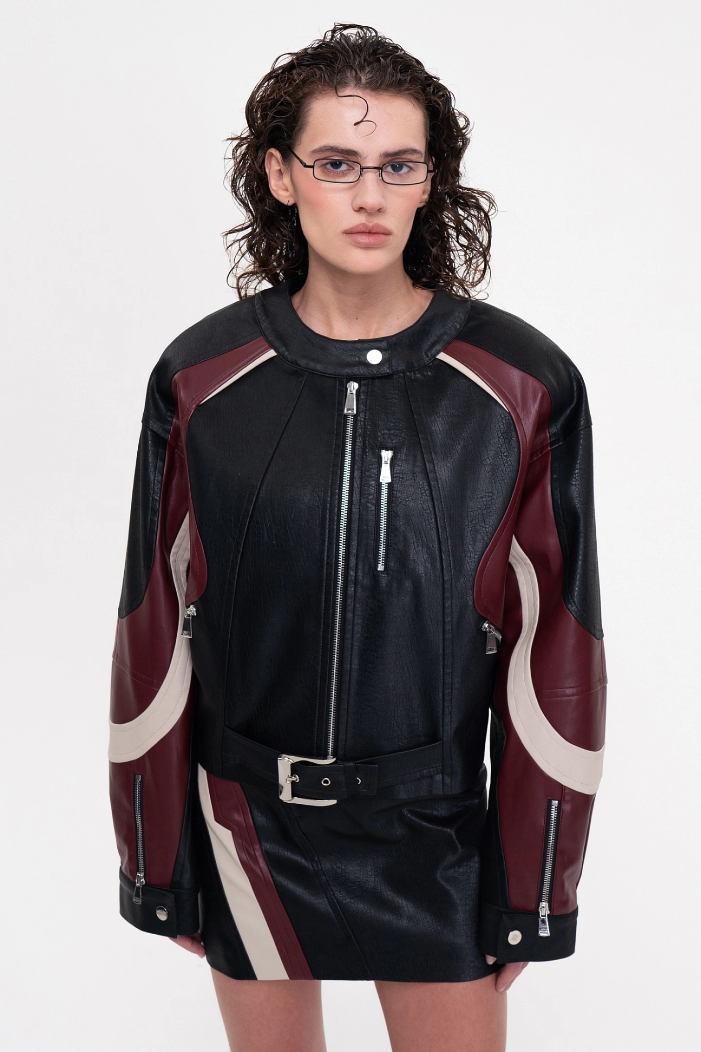 Куртка "Байк" из эко-кожи и  юбка "Байк" из эко-кожи