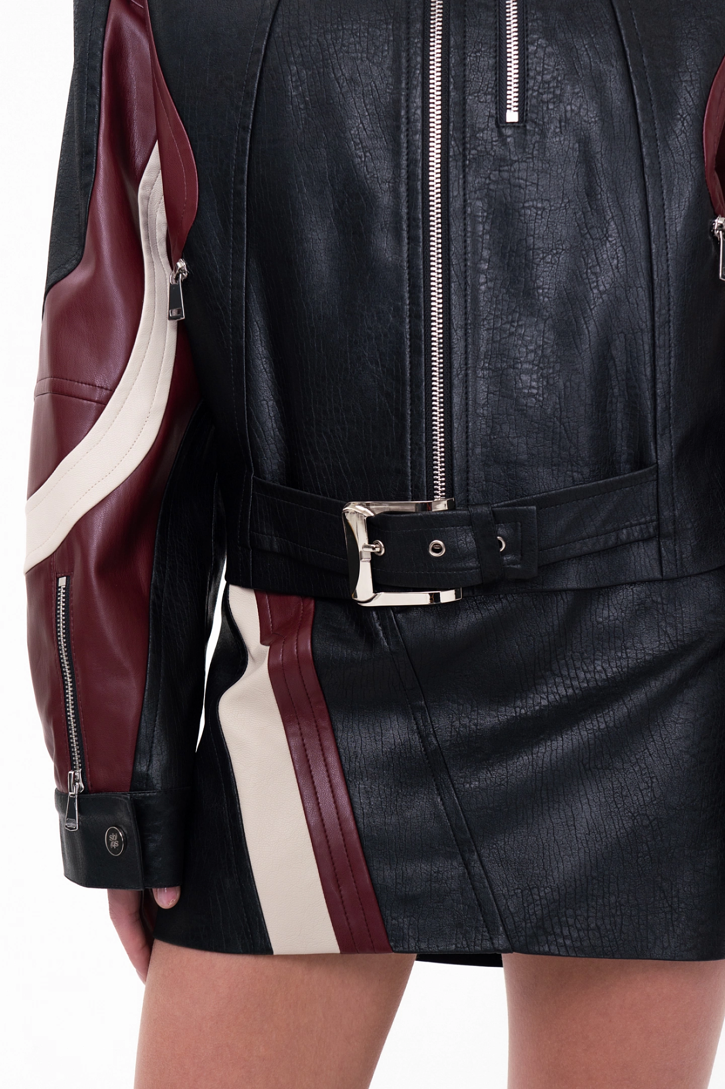 Куртка "Байк" из эко-кожи и  юбка "Байк" из эко-кожи