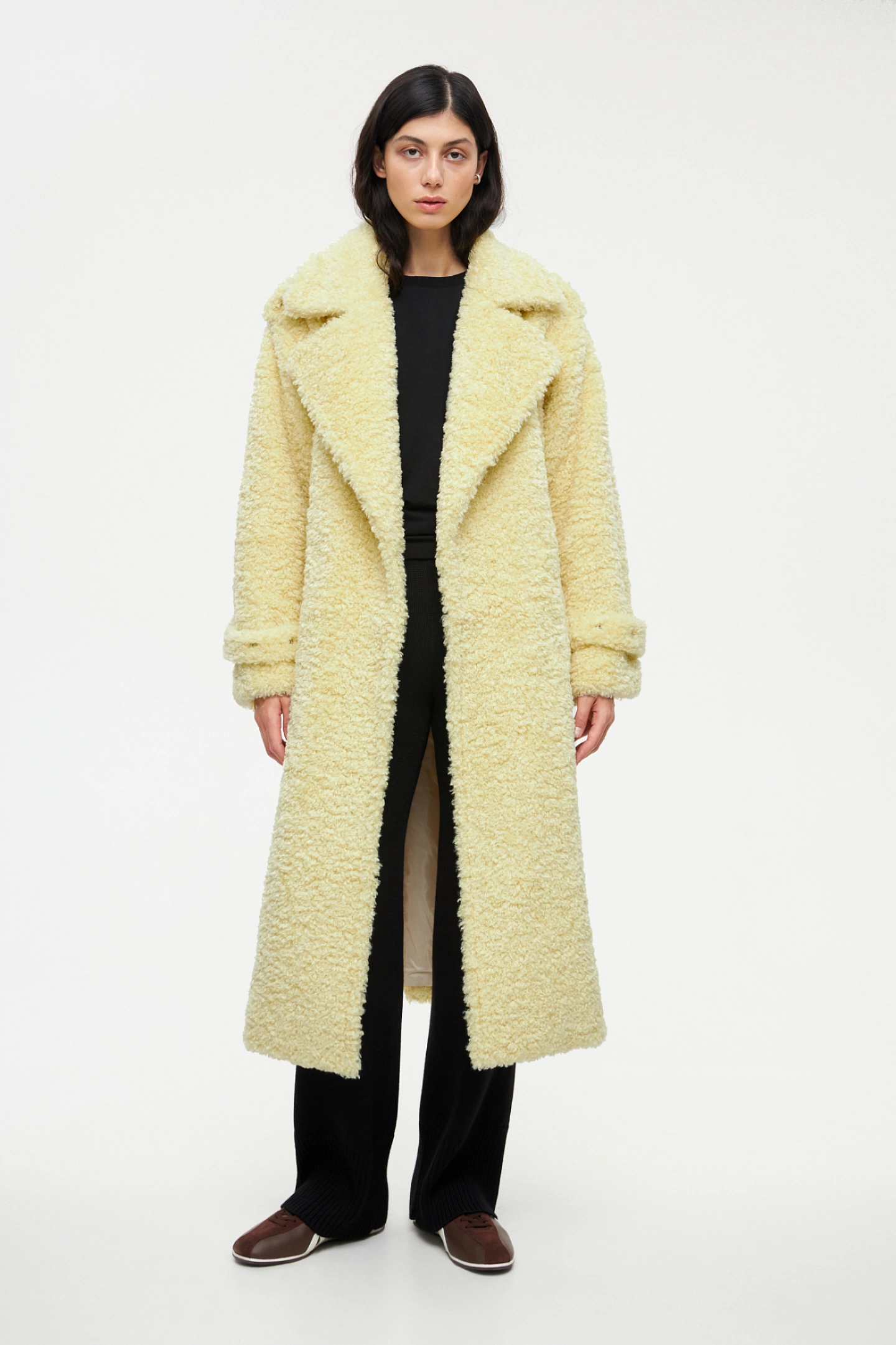 Пальто - тренч из искусственного меха