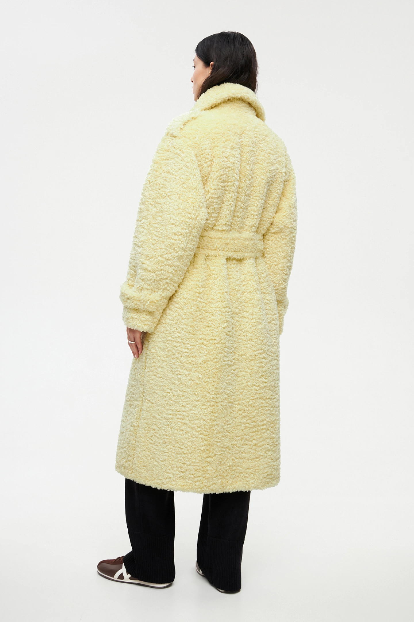 Пальто - тренч из искусственного меха