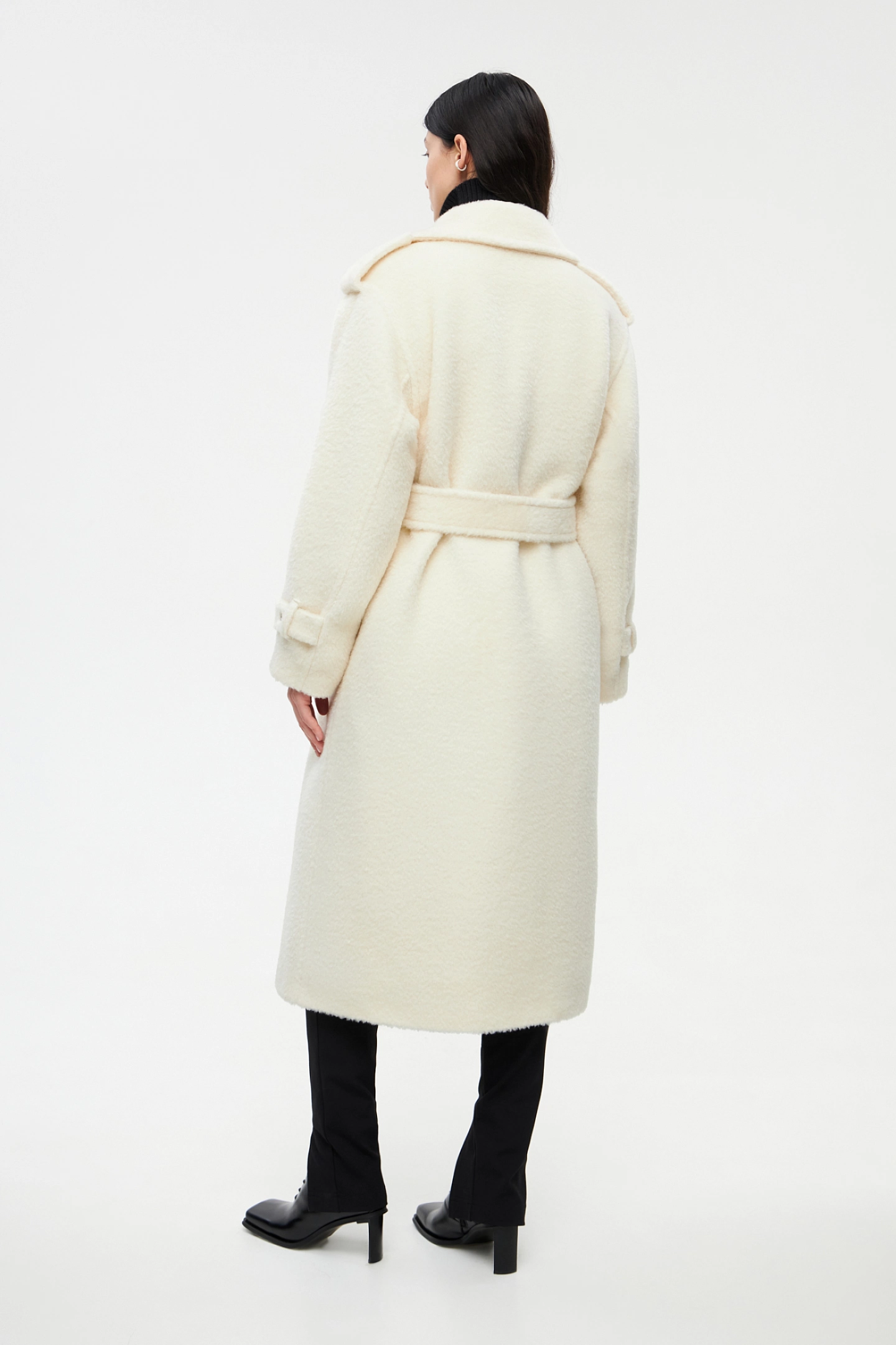 Пальто - тренч из искусственного меха