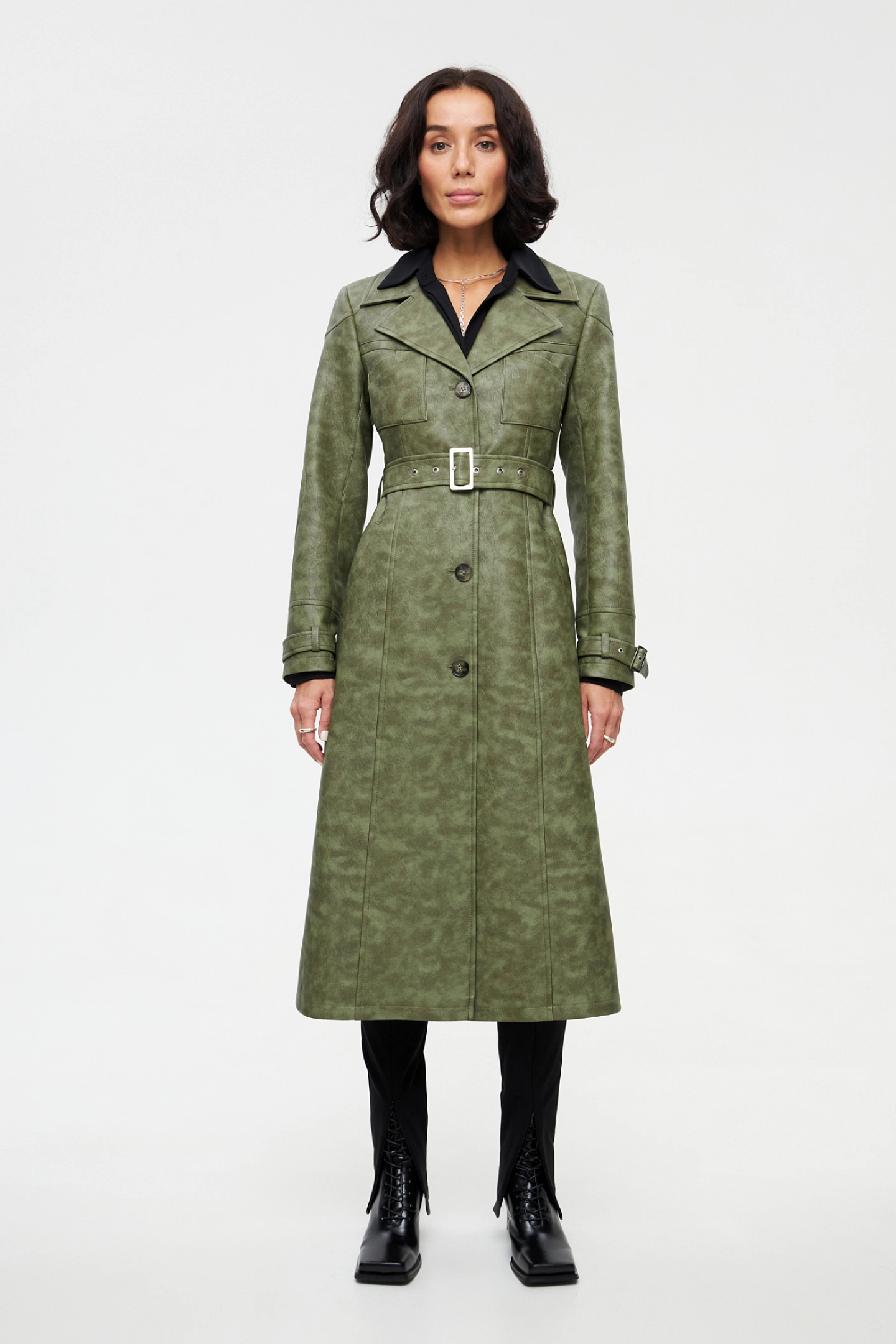 Тренчкот из эко-кожи