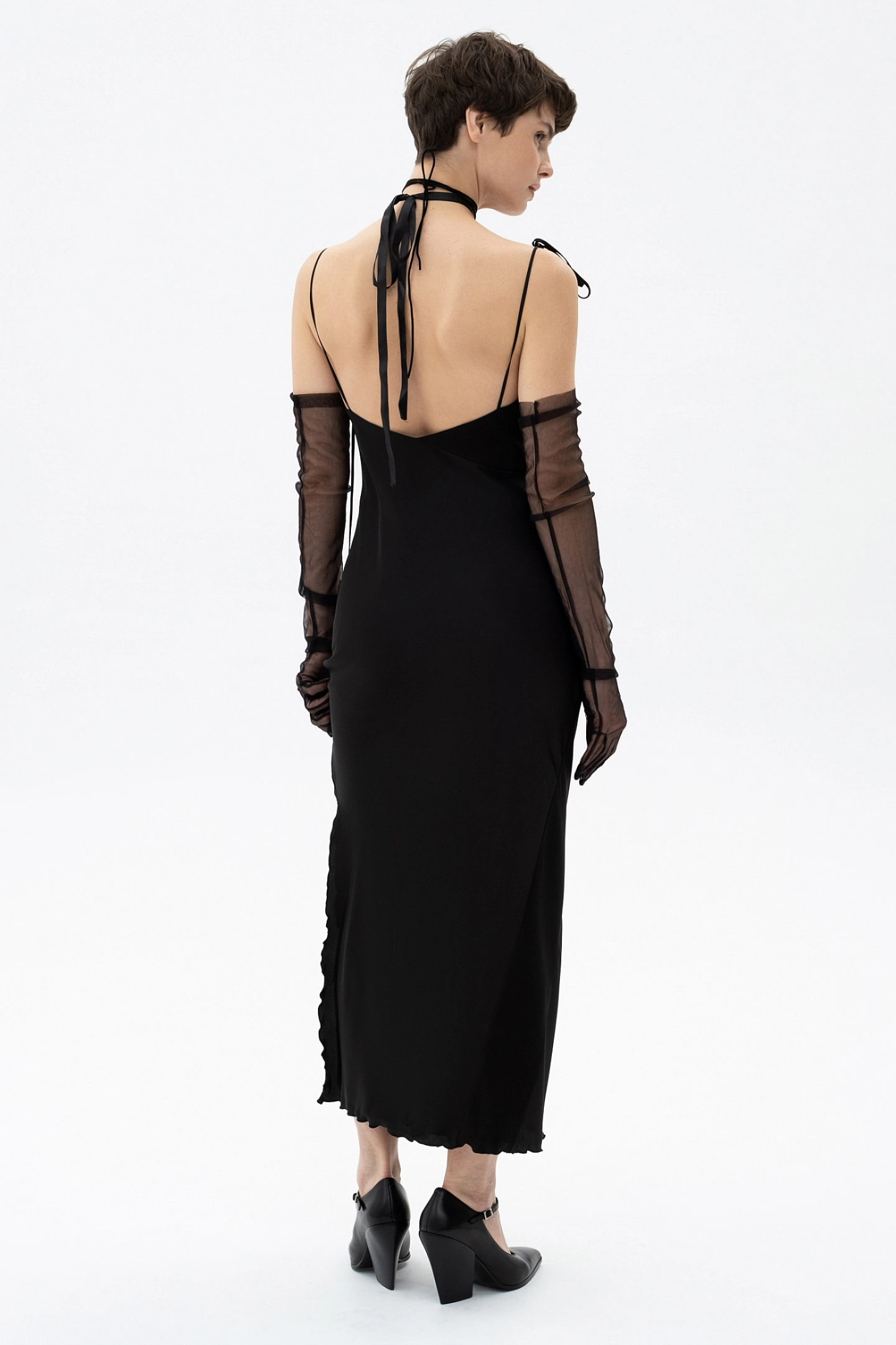 Платье-комбинация миди